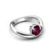 5 - Anahi 1.00 ct Rhodolite Garnet Women Curve Solitaire Ring 
