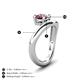 4 - Anahi 1.00 ct Rhodolite Garnet Women Curve Solitaire Ring 