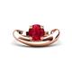 1 - Anahi 0.95 ct Created Ruby Women Curve Solitaire Ring 