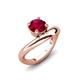 3 - Anahi 0.95 ct Created Ruby Women Curve Solitaire Ring 
