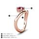 4 - Anahi 0.95 ct Created Ruby Women Curve Solitaire Ring 