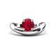 1 - Anahi 0.95 ct Created Ruby Women Curve Solitaire Ring 