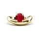 1 - Anahi 0.95 ct Created Ruby Women Curve Solitaire Ring 