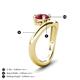 4 - Anahi 0.95 ct Created Ruby Women Curve Solitaire Ring 