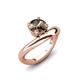 3 - Anahi 1.00 ct Smoky Quartz Women Curve Solitaire Ring 
