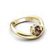 5 - Anahi 1.00 ct Smoky Quartz Women Curve Solitaire Ring 