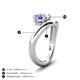 4 - Anahi 0.92 ct Tanzanite Women Curve Solitaire Ring 
