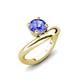 3 - Anahi 0.92 ct Tanzanite Women Curve Solitaire Ring 