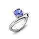 3 - Anahi 0.92 ct Tanzanite Women Curve Solitaire Ring 