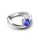 5 - Anahi 0.92 ct Tanzanite Women Curve Solitaire Ring 