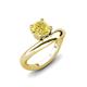 3 - Anahi 1.20 ct Created Yellow Sapphire Women Curve Solitaire Ring 