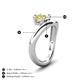 4 - Anahi 1.20 ct Created Yellow Sapphire Women Curve Solitaire Ring 
