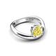 5 - Anahi 1.20 ct Created Yellow Sapphire Women Curve Solitaire Ring 