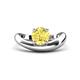 1 - Anahi 1.20 ct Created Yellow Sapphire Women Curve Solitaire Ring 