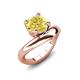 3 - Anahi 2.50 ct Created Yellow Sapphire Women Curve Solitaire Ring 