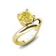 3 - Anahi 2.50 ct Created Yellow Sapphire Women Curve Solitaire Ring 