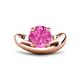 1 - Anahi 2.50 ct Created Pink Sapphire Women Curve Solitaire Ring 