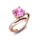 3 - Anahi 2.50 ct Created Pink Sapphire Women Curve Solitaire Ring 
