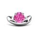 1 - Anahi 2.50 ct Created Pink Sapphire Women Curve Solitaire Ring 