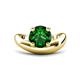 1 - Anahi 1.75 ct Created Emerald Women Curve Solitaire Ring 