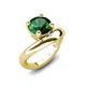 3 - Anahi 1.75 ct Created Emerald Women Curve Solitaire Ring 