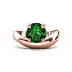 1 - Anahi 1.75 ct Created Emerald Women Curve Solitaire Ring 