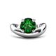 1 - Anahi 1.75 ct Created Emerald Women Curve Solitaire Ring 
