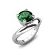 3 - Anahi 1.75 ct Created Emerald Women Curve Solitaire Ring 