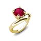 3 - Anahi 2.75 ct Created Ruby Women Curve Solitaire Ring 