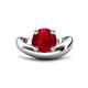 1 - Anahi 2.75 ct Created Ruby Women Curve Solitaire Ring 