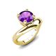 3 - Anahi 1.90 ct Amethyst Women Curve Solitaire Ring 