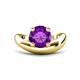 1 - Anahi 1.90 ct Amethyst Women Curve Solitaire Ring 