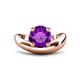 1 - Anahi 1.90 ct Amethyst Women Curve Solitaire Ring 