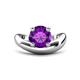 1 - Anahi 1.90 ct Amethyst Women Curve Solitaire Ring 
