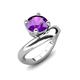 3 - Anahi 1.90 ct Amethyst Women Curve Solitaire Ring 