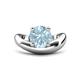 1 - Anahi 1.90 ct Aquamarine Women Curve Solitaire Ring 
