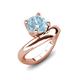 3 - Anahi 1.90 ct Aquamarine Women Curve Solitaire Ring 