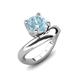 3 - Anahi 1.90 ct Aquamarine Women Curve Solitaire Ring 