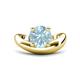 1 - Anahi 1.90 ct Aquamarine Women Curve Solitaire Ring 