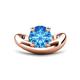 1 - Anahi 2.00 ct Blue Topaz Women Curve Solitaire Ring 