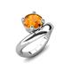 3 - Anahi 1.90 ct Citrine Women Curve Solitaire Ring 