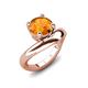 3 - Anahi 1.90 ct Citrine Women Curve Solitaire Ring 