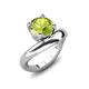 3 - Anahi 1.80 ct Peridot Women Curve Solitaire Ring 