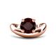 1 - Anahi 2.26 ct Red Garnet Women Curve Solitaire Ring 