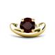 1 - Anahi 2.26 ct Red Garnet Women Curve Solitaire Ring 