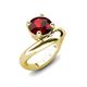 3 - Anahi 2.26 ct Red Garnet Women Curve Solitaire Ring 