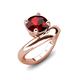3 - Anahi 2.26 ct Red Garnet Women Curve Solitaire Ring 