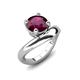 3 - Anahi 2.26 ct Rhodolite Garnet Women Curve Solitaire Ring 