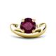 1 - Anahi 2.26 ct Rhodolite Garnet Women Curve Solitaire Ring 