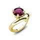 3 - Anahi 2.26 ct Rhodolite Garnet Women Curve Solitaire Ring 
